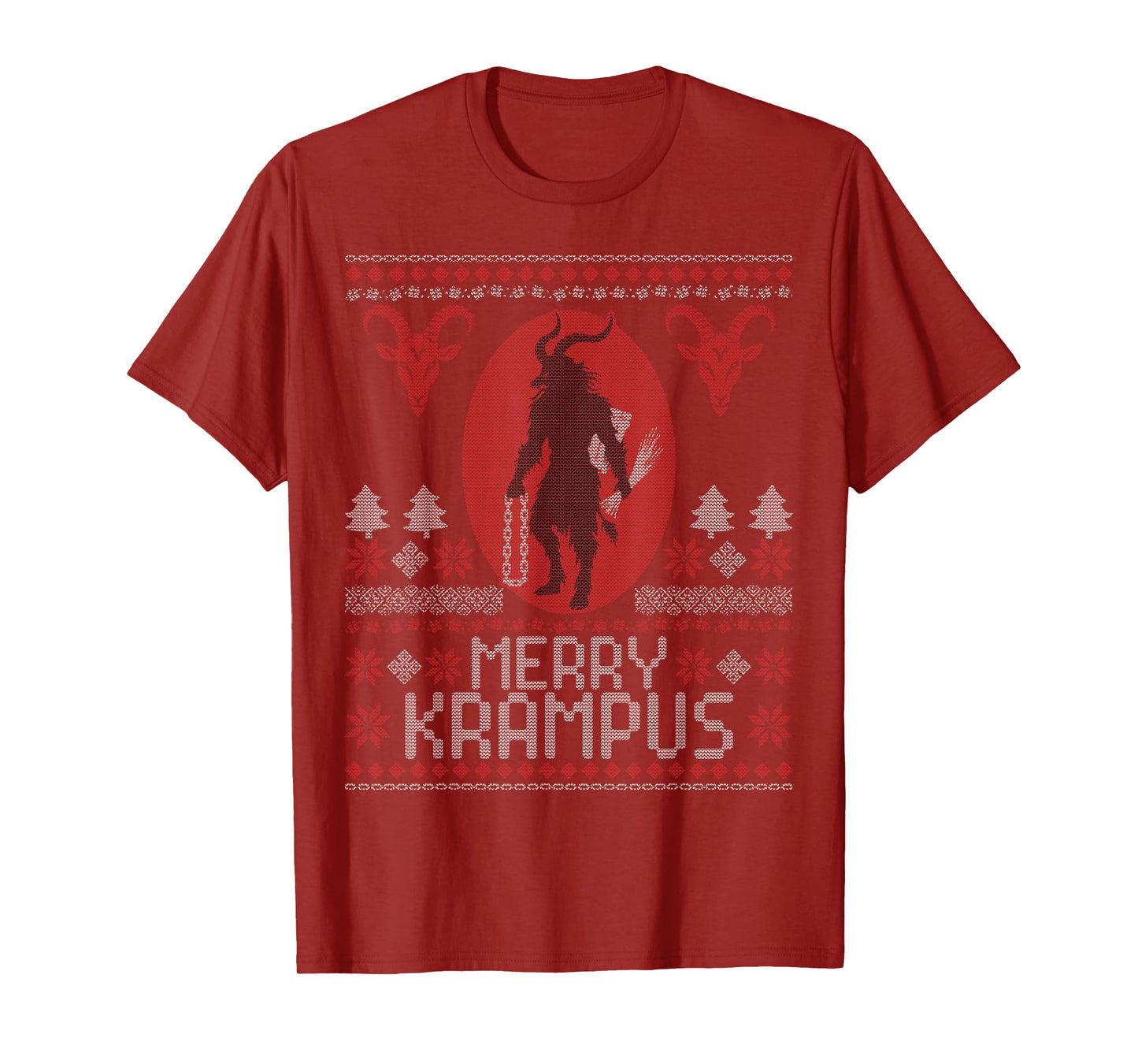 Merry Krampus Horror Creepy Evil Funny Ugly Christmas T-Shirt