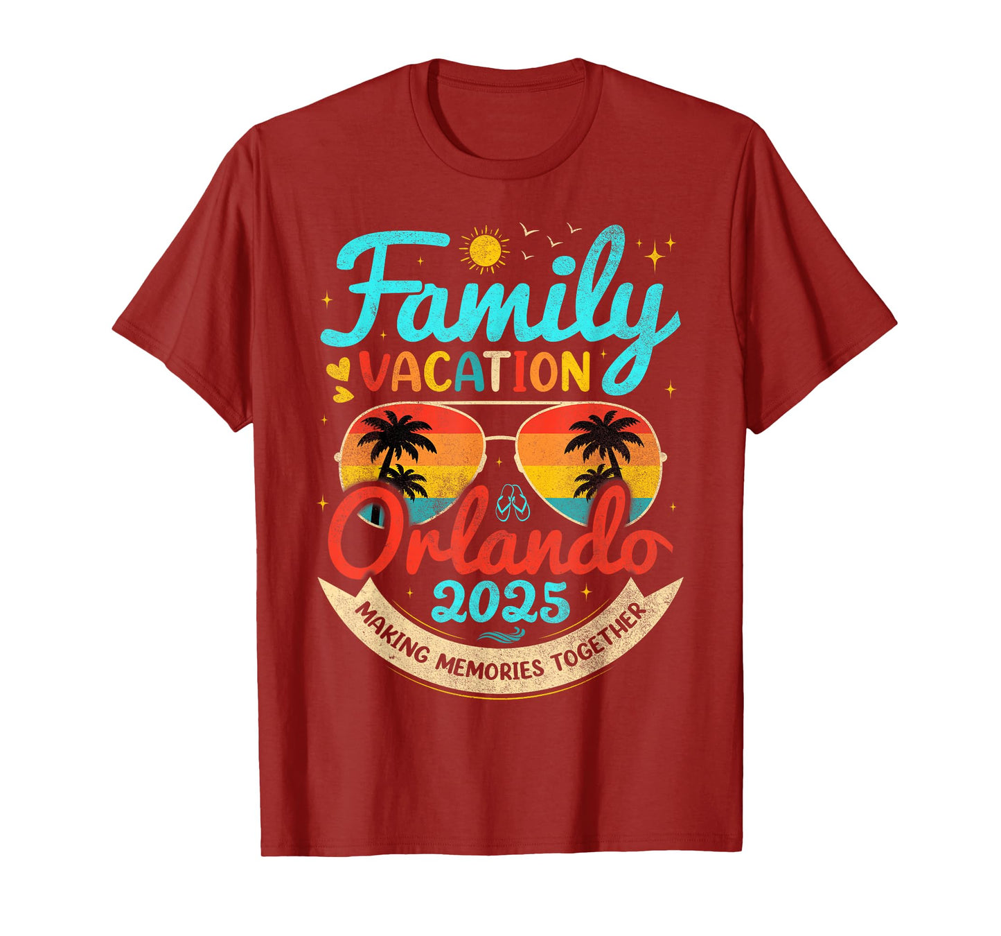 Vintage Family Vacation Orlando Beach 2025 Florida Group T-Shirt