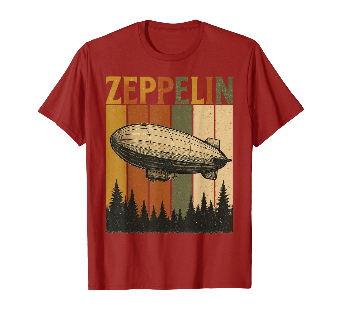 Retro Zeppelin Airship Shirt Vintage Rock Style Tee for Men T-Shirt