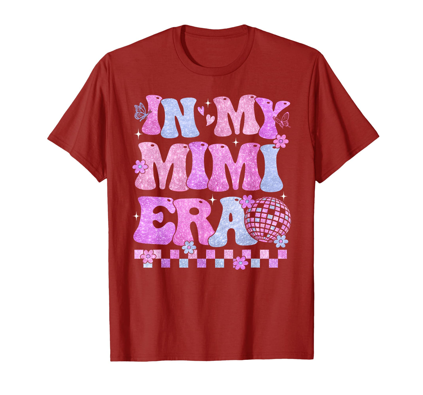 In My Mimi Era Groovy Retro Mothers Day Disco Ball Women T-Shirt