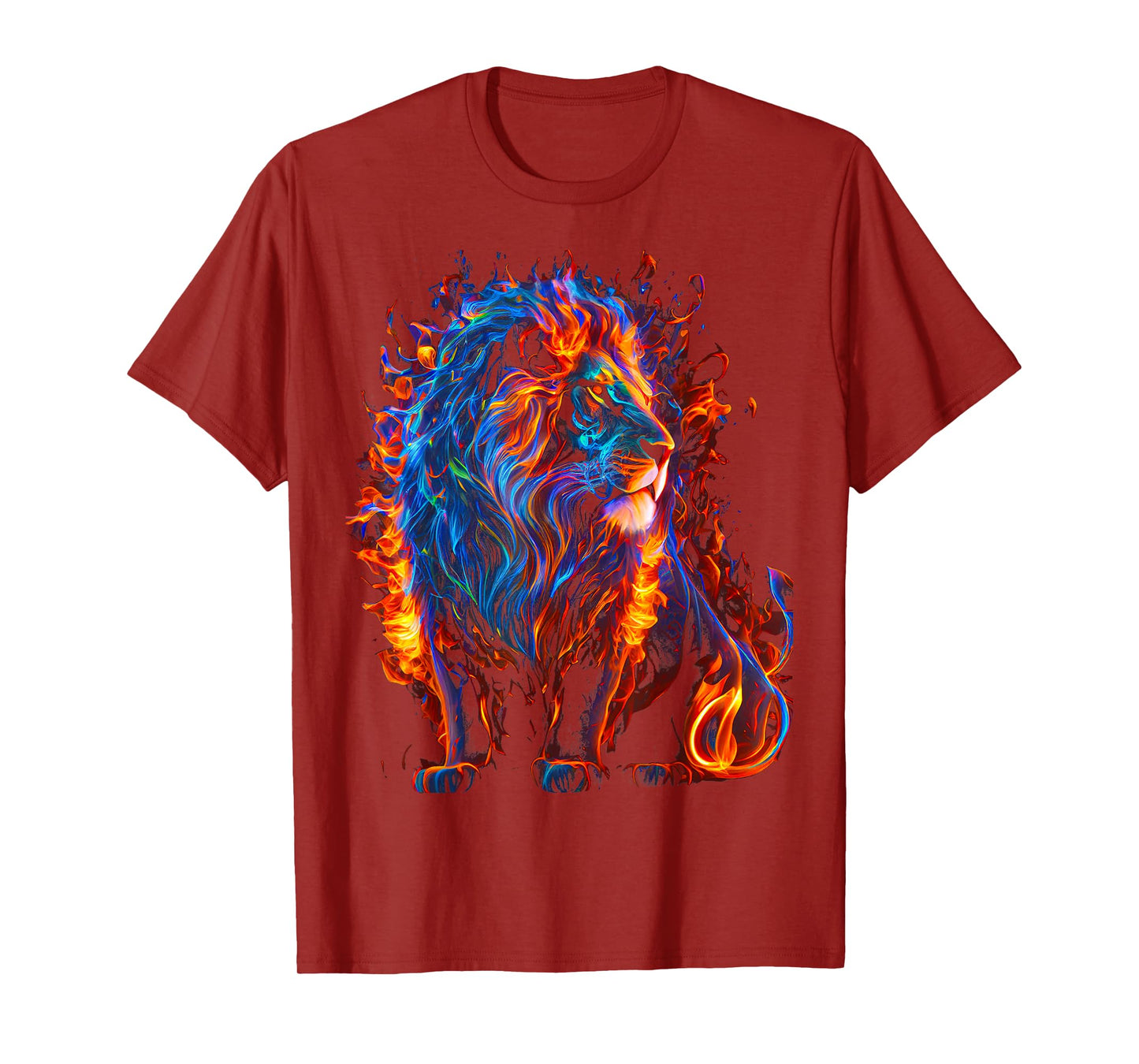Fire of God, lion Animal roaring lion workout positive T-Shirt