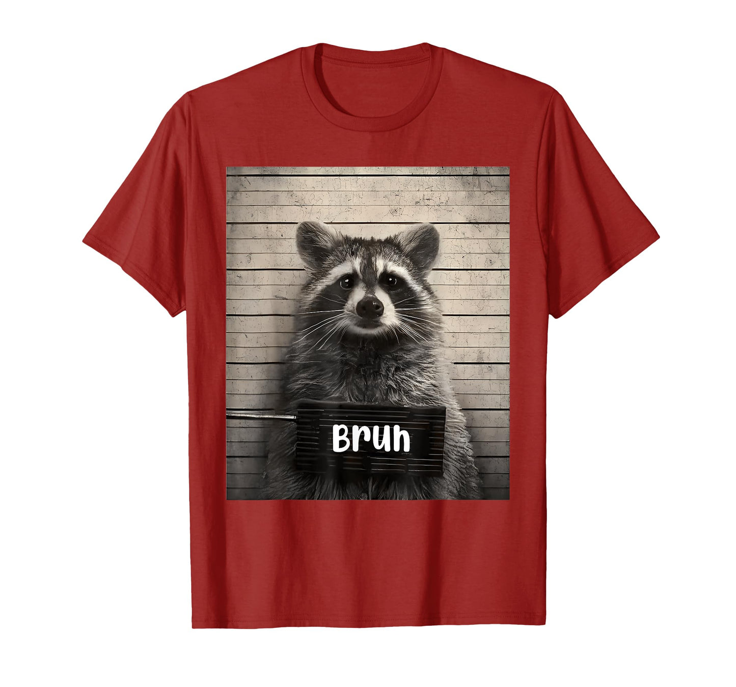 Bruh Streetwear For Teens Unisex-Adults Raccoon Meme T-Shirt - Black, Small, Short Sleeve, Cotton 65%, Polyester 35%, Novelty T-Shirt