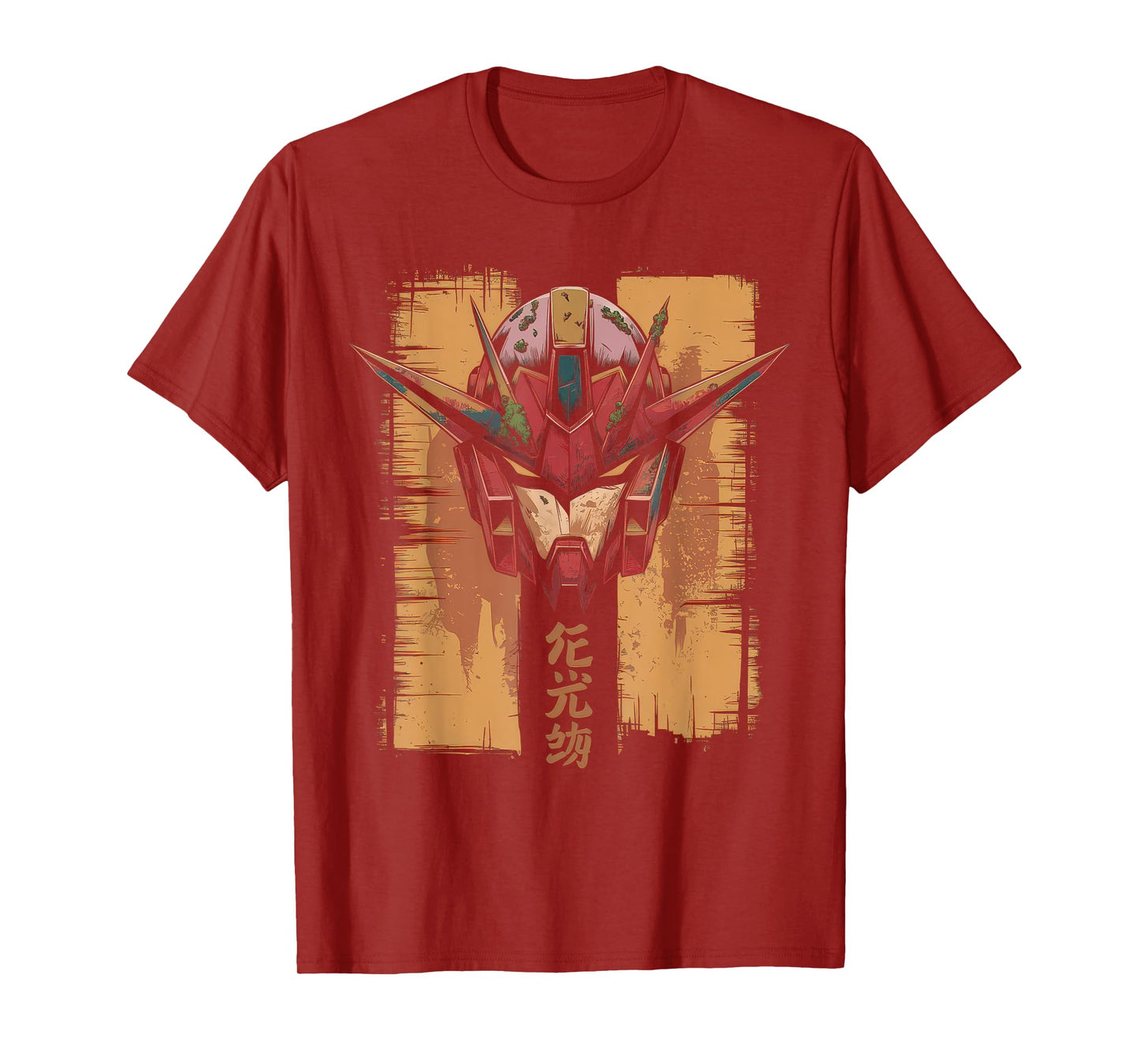 Mecha Tshirt Japanese Mecha Robot Head Anime Art Ukiyo-E T-Shirt
