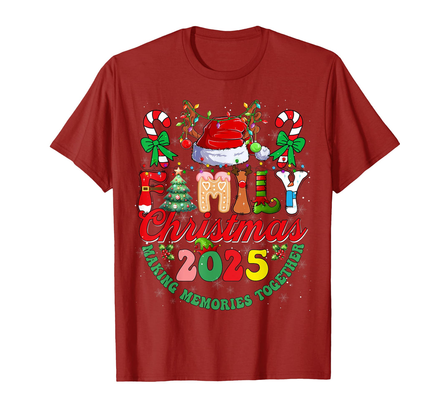 Groovy Family Christmas 2025 Matching Group Xmas Santa Squad T-Shirt