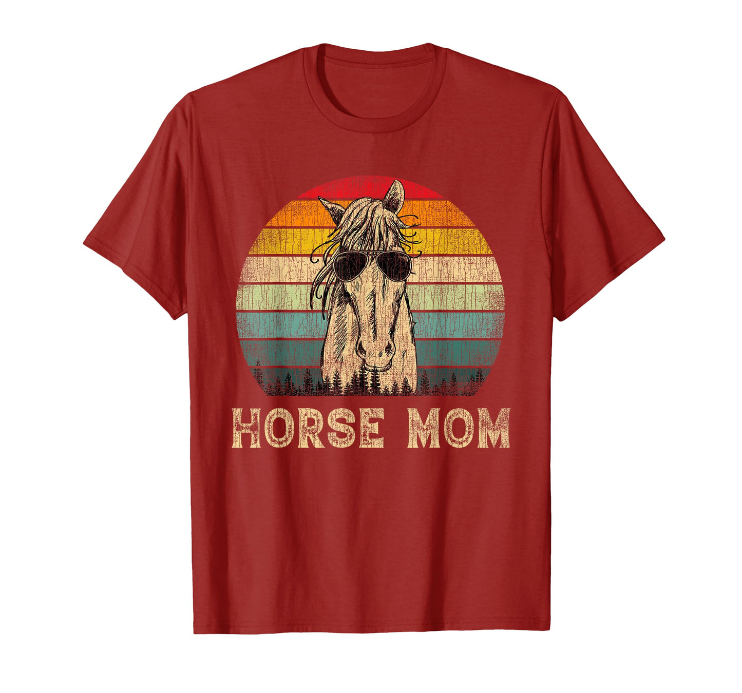 Vintage Horse Mom Horse Lovers Mommy Mother's Day T-Shirt