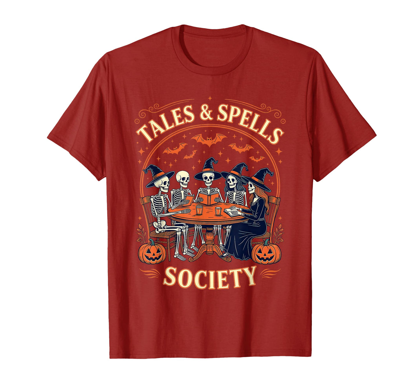 Tales & Spells Society Skeleton Witch Book Club T-Shirt