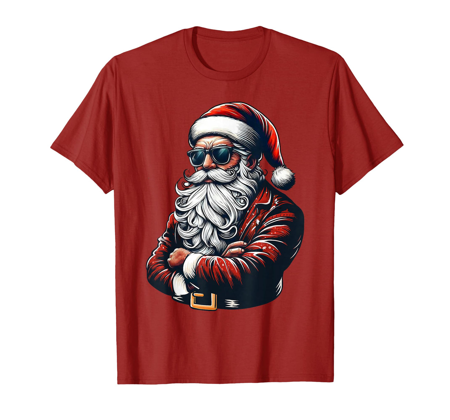 Santa Sunglasses Merry Christmas Xmas Pajamas Holiday Cool T-Shirt