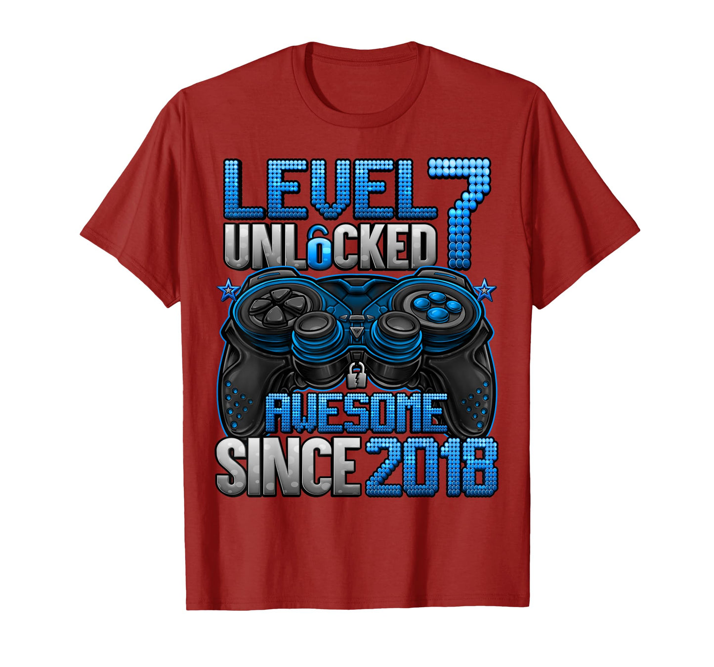 Level 7 Unlocked 7 Year Old Gifts For Boys 7th Birthday Boy T-Shirt