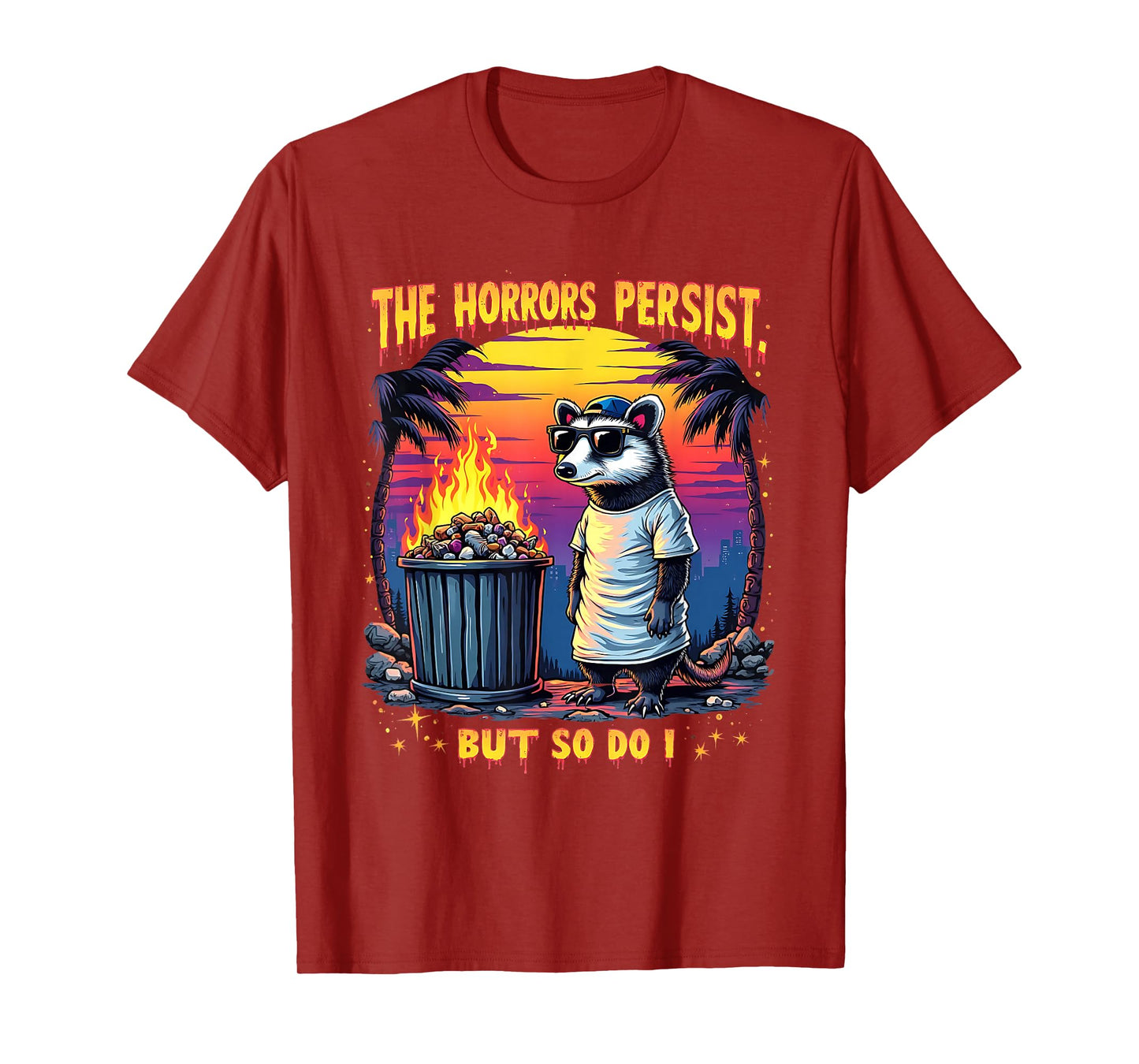 Funny The Horrors Halloween Opossum Witch Yet So Do I T-Shirt