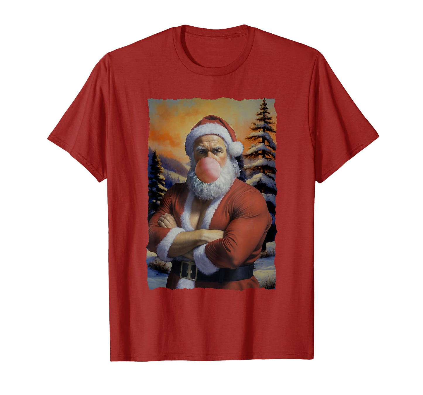 Muscle Santa Shirt – Funny Christmas Gym Holiday Tee T-Shirt