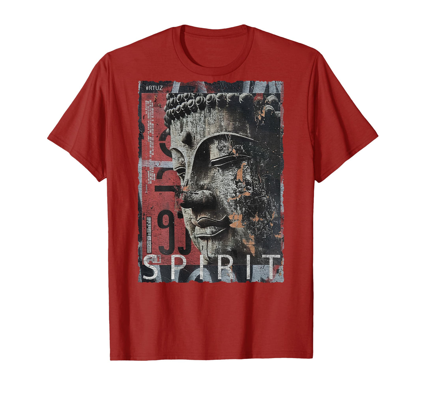 Hip Hop Retro Vintage Edgy Y2K Back Print Streetwear Buddha T-Shirt