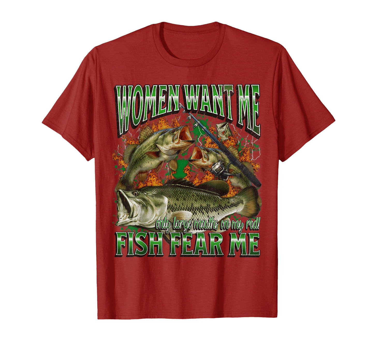 Women Want Me Fish Fear Me Funny Fishing Meme Bootleg T-Shirt