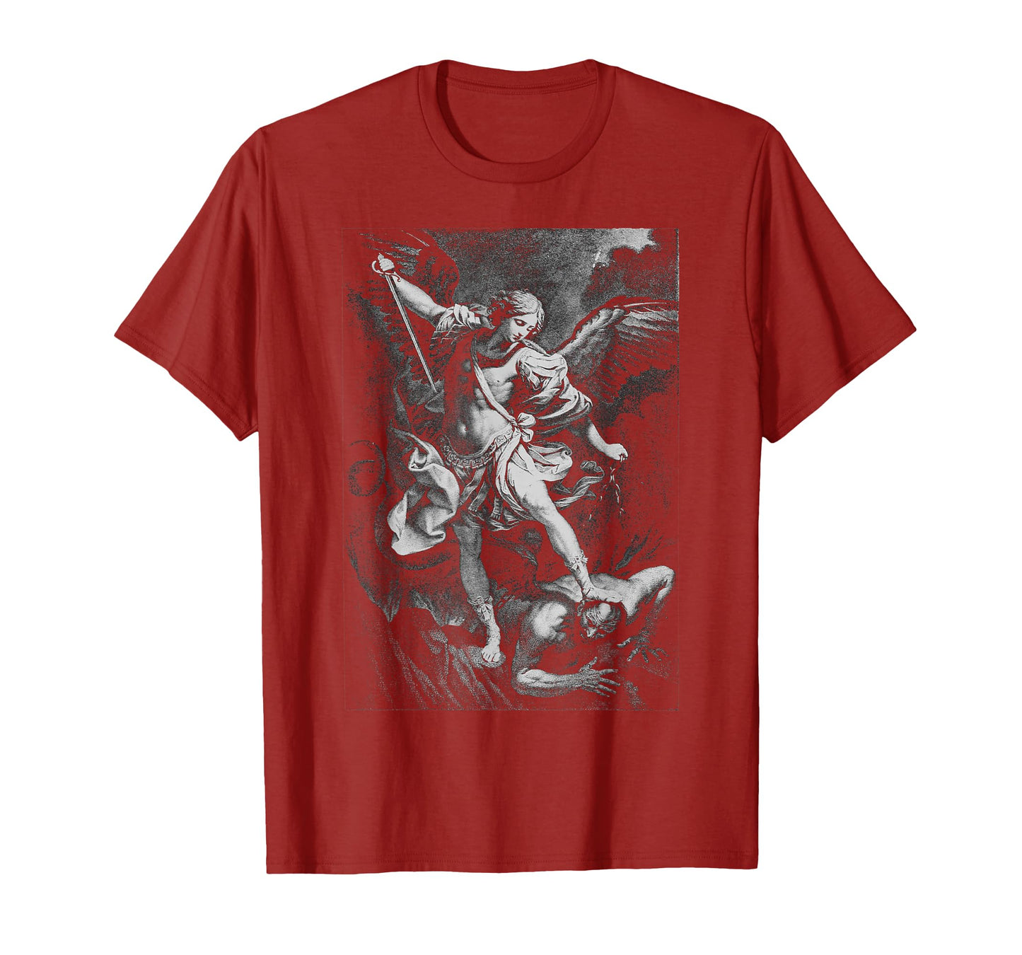Saint Michael the Archangel Defeating Satan Christian T-Shirt