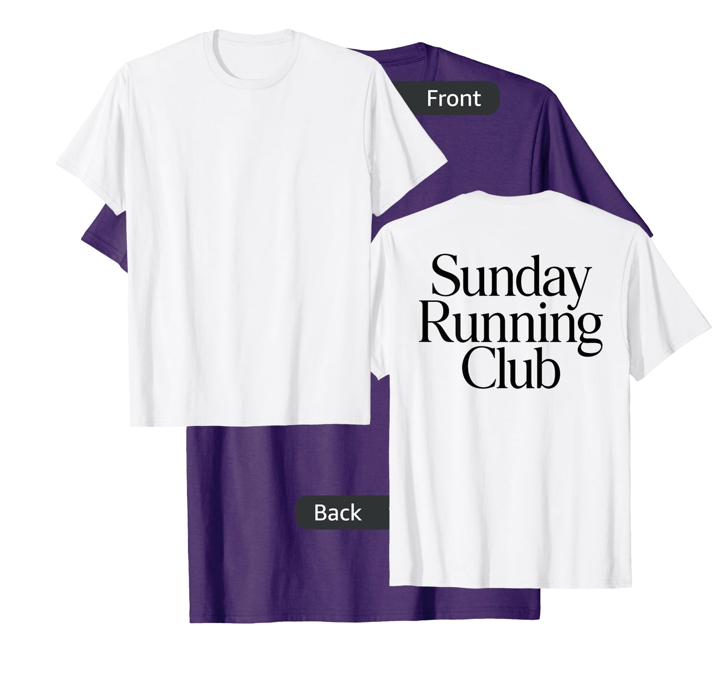 SUNDAY RUNNING CLUB X Jogger Jogging Runner Fitness Gym BACK T-Shirt