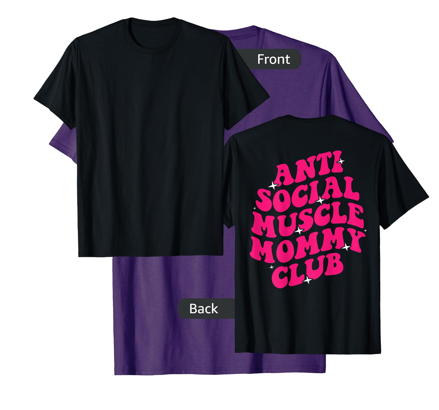 Cute Groovy Anti Social Muscle Mommy Club Gym Mates Funny T-Shirt