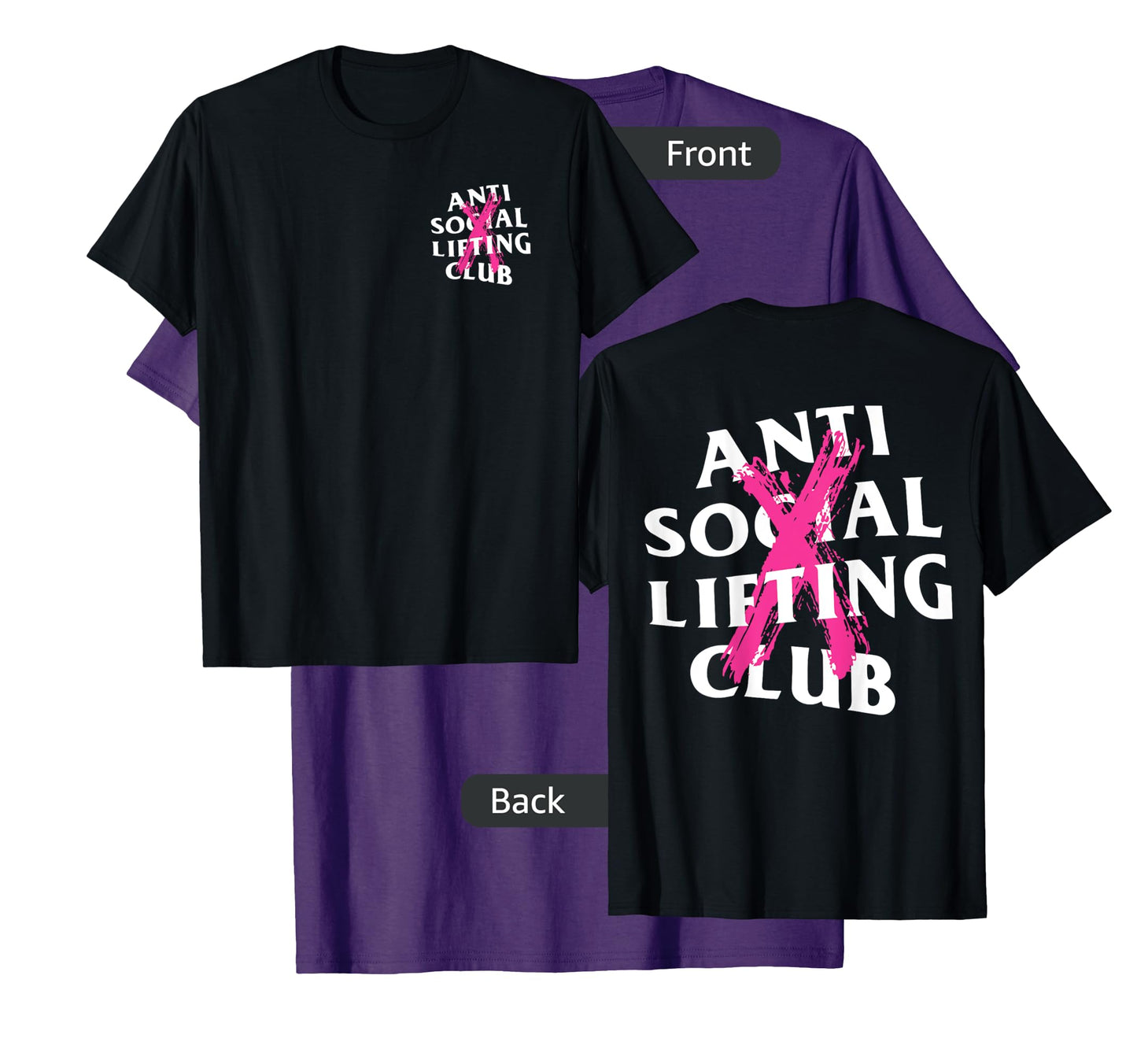 Anti Social Lifting Club: Canceled Pink (Front + Back) T-Shirt