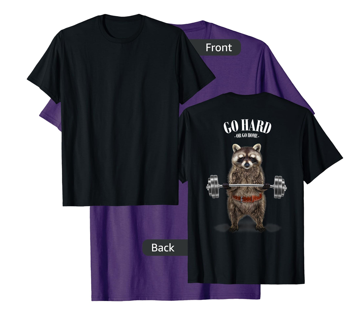 Raccoon Weightlifting in Fitness Gym T-Shirt