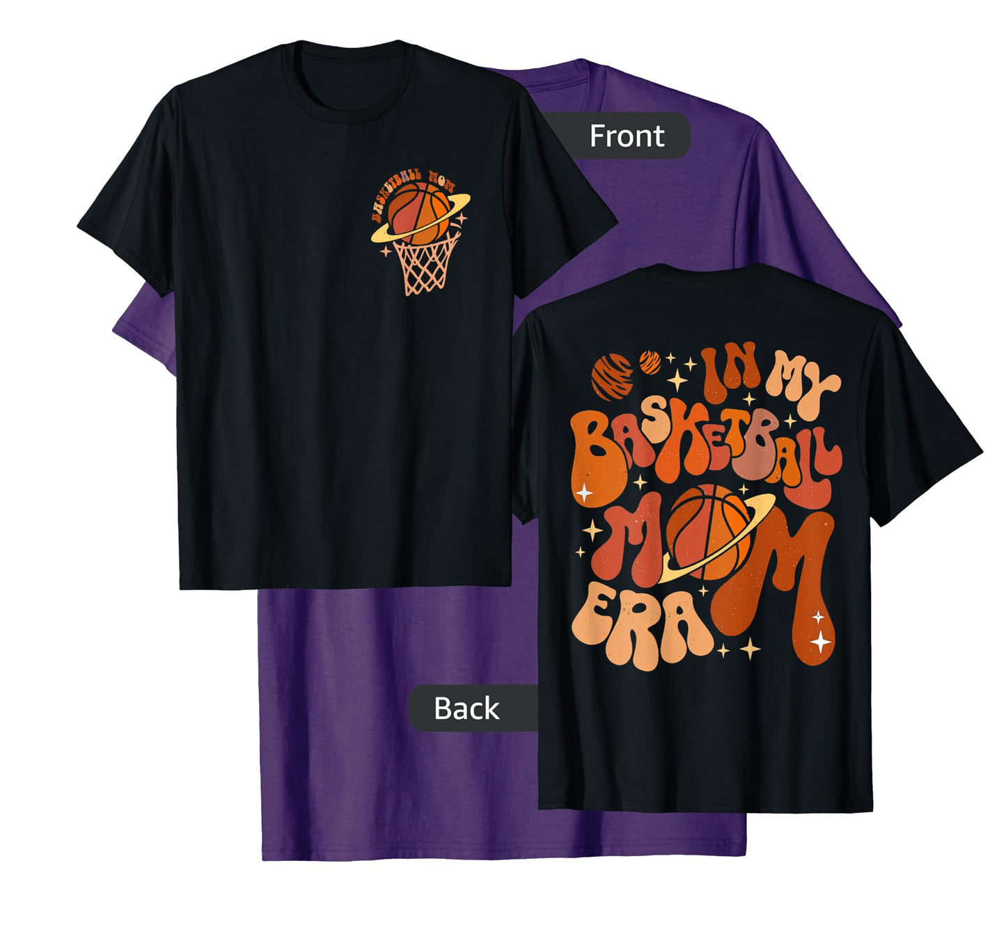 In My Basketball Mom Era Basketball Mama (On Pocket & Back) T-Shirt
