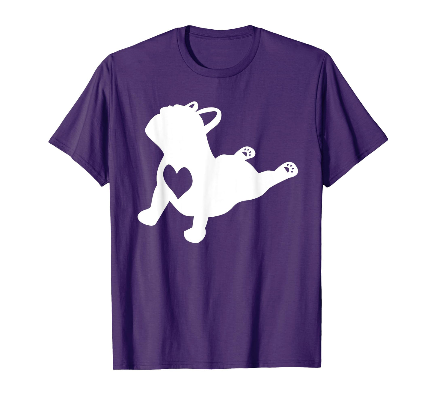 French bulldog yoga pose shirt with love heart frenchie gift T-Shirt for Men Women Girls Kids