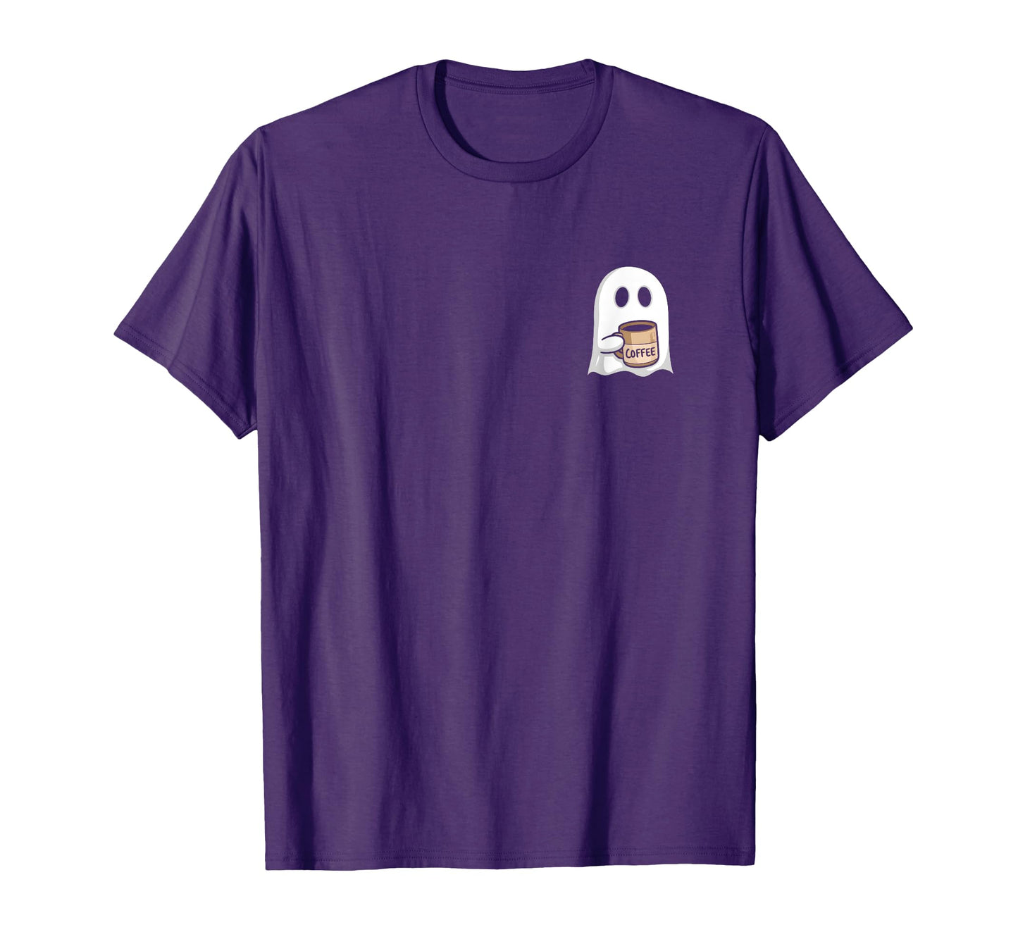 Ghost Drinking Coffee Funny Halloween Costume Coffee Lover T-Shirt