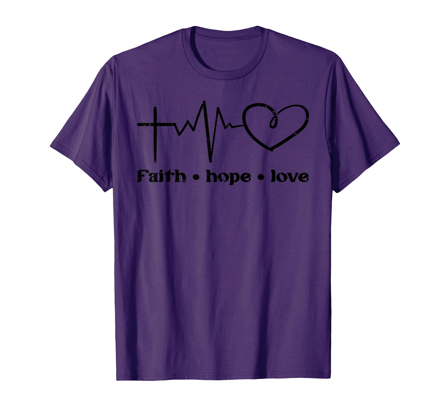 Cross Faith Hope Love God Jesus Christian Men Women Kids T-Shirt