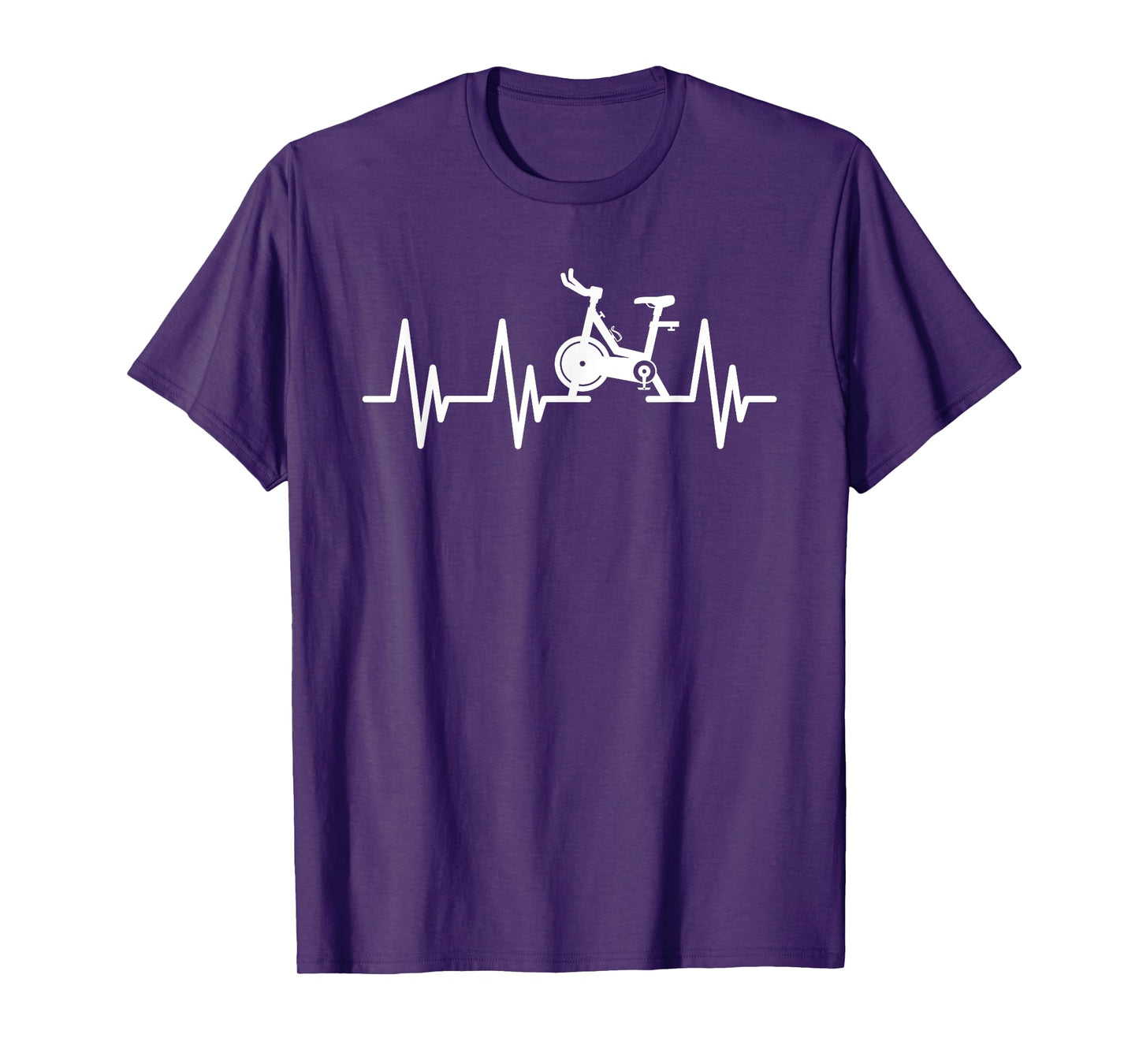 Love Spin Heartbeat Funny Gym Workout Fitness Spinning Class T-Shirt