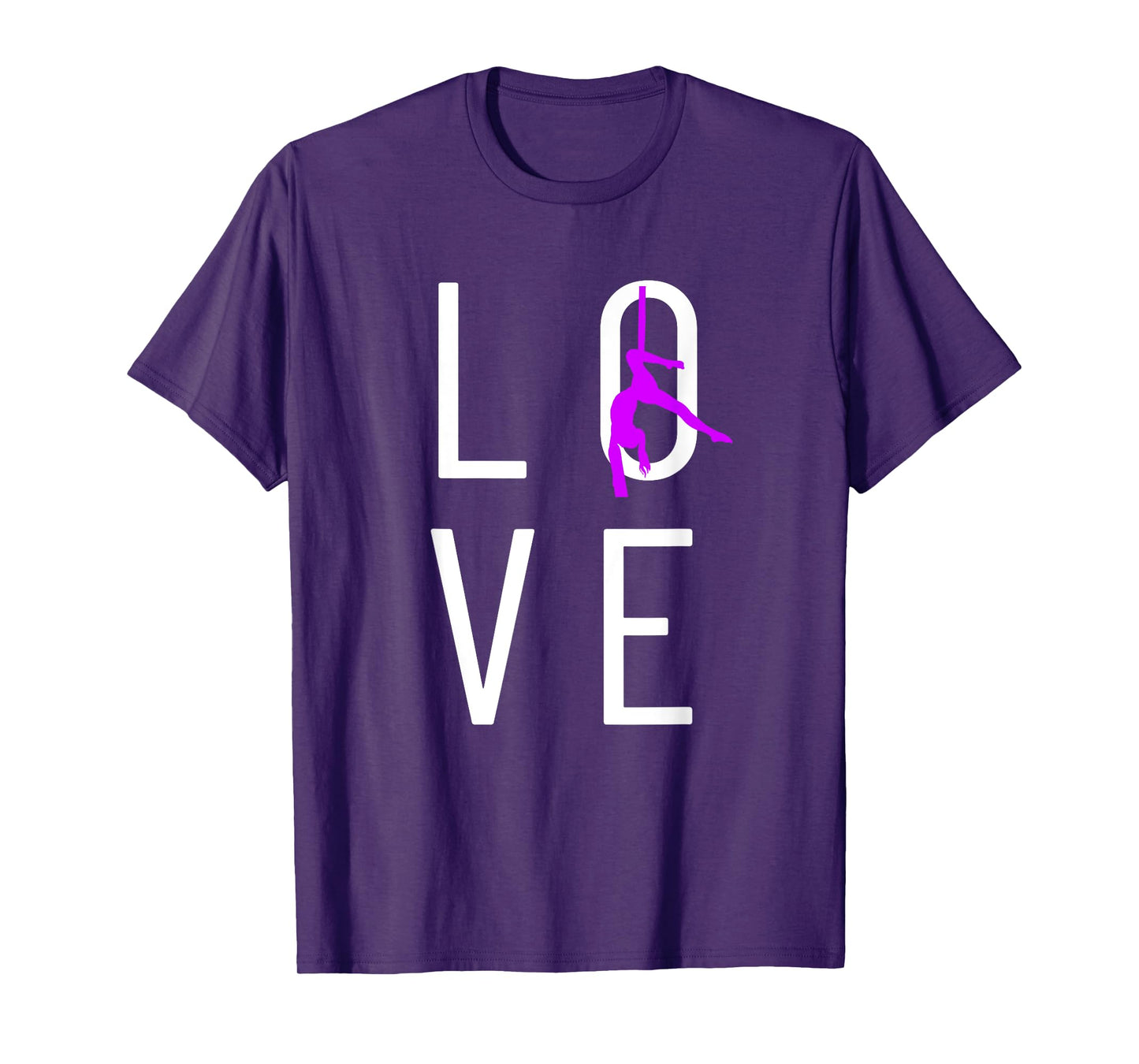 Love Aerial Silks Aerial Yoga Gifts, Aerialist Gymnast Heart T-Shirt
