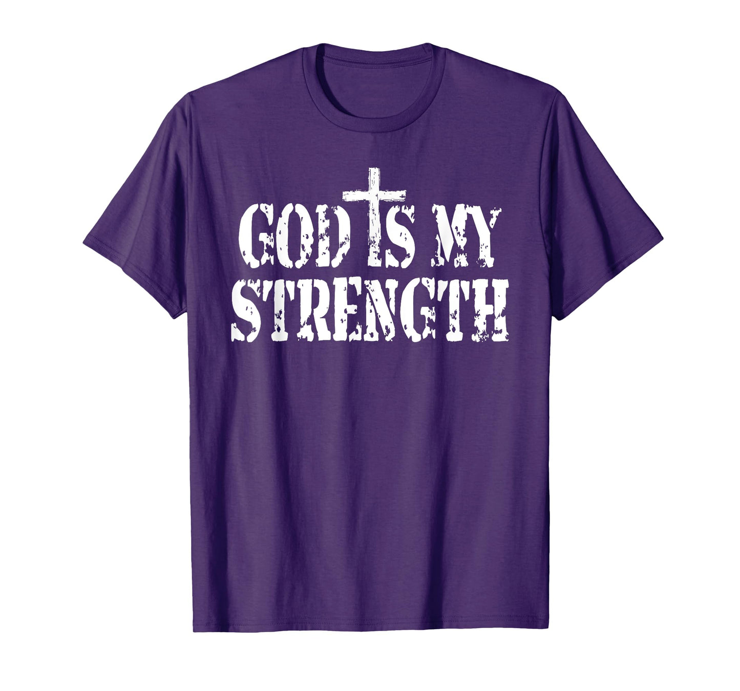 God Is My Strength Gym Christian Gym Religious T-Shirt