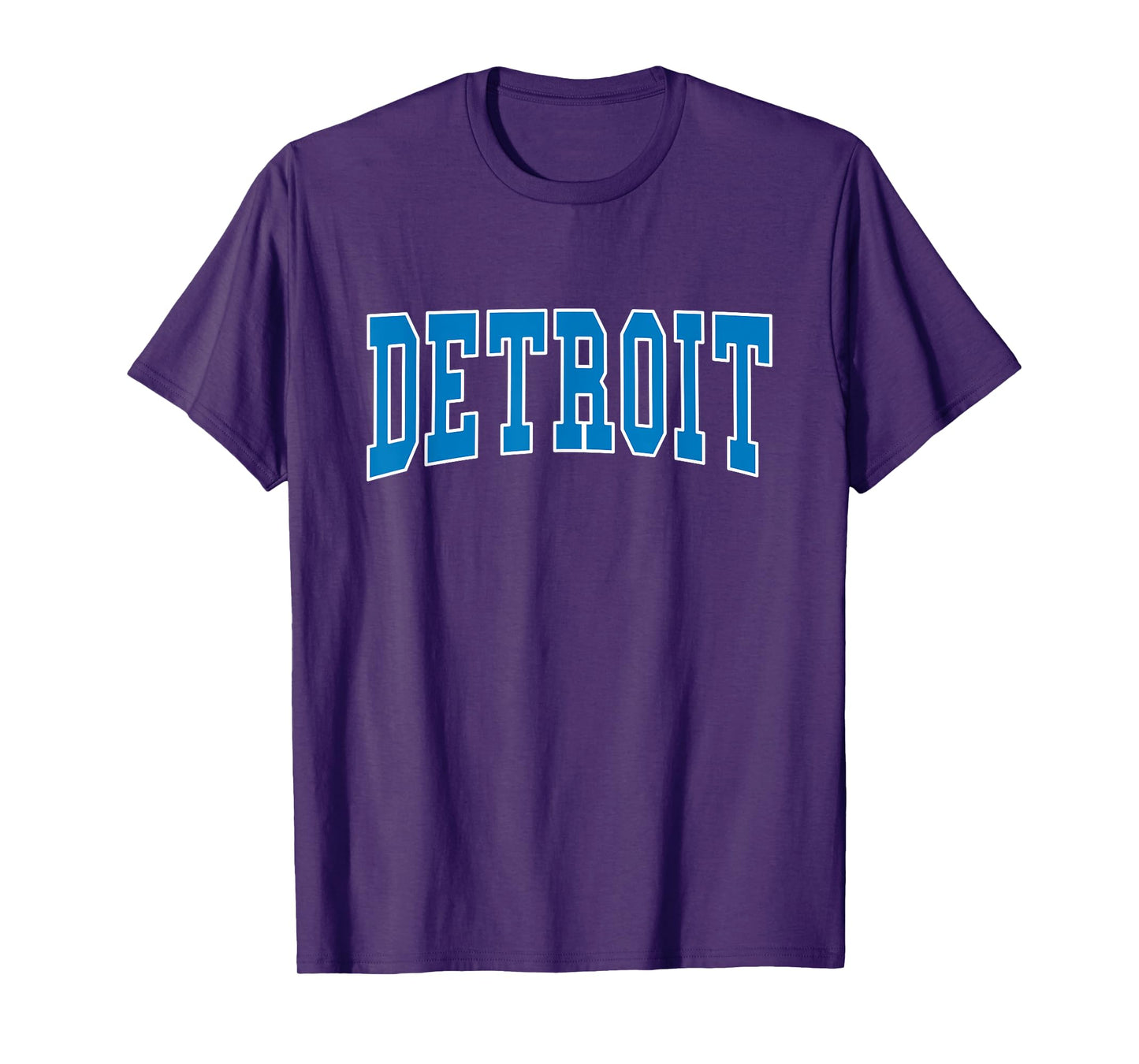 Graphic Apparel Co. - DETROIT - Black Classic Fit Unisex Adult T-Shirt - Small - Short Sleeve - Letter Print - Throwback Design