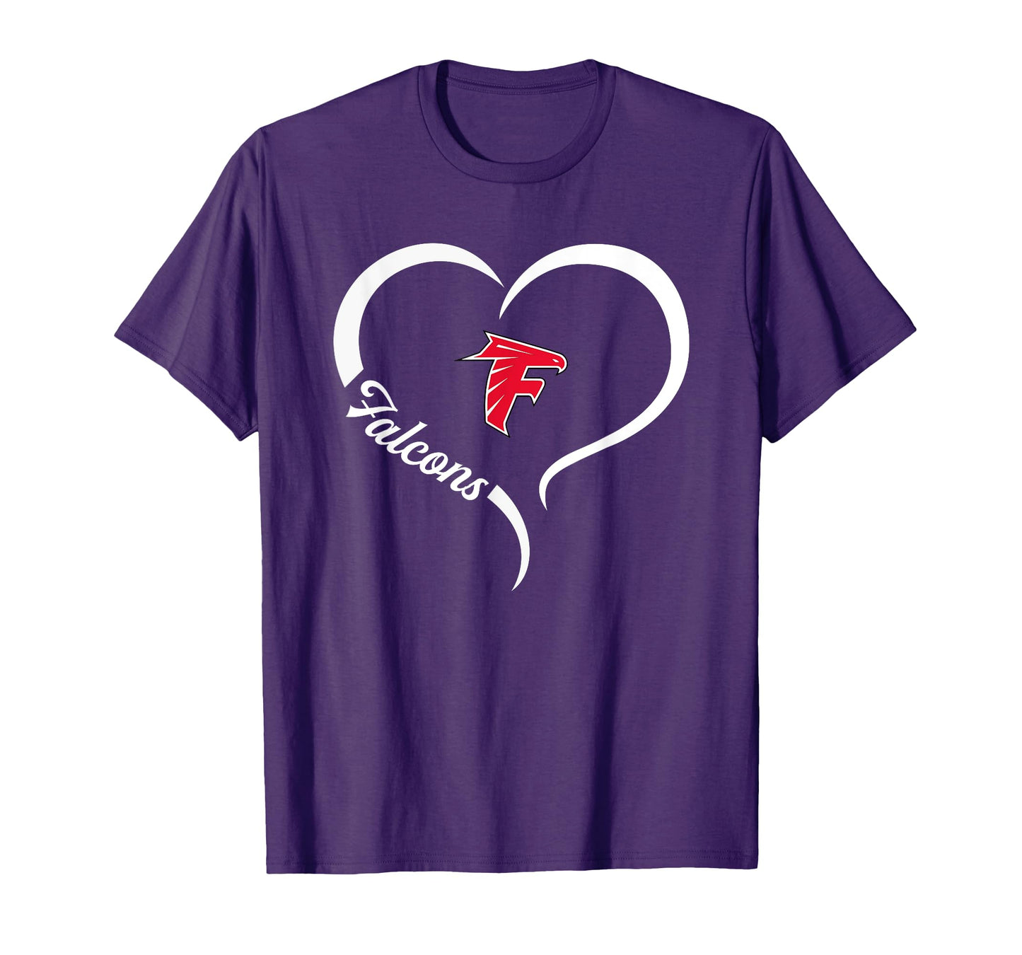 Field Falcons Logo Half Heart Slogan HS T-Shirt