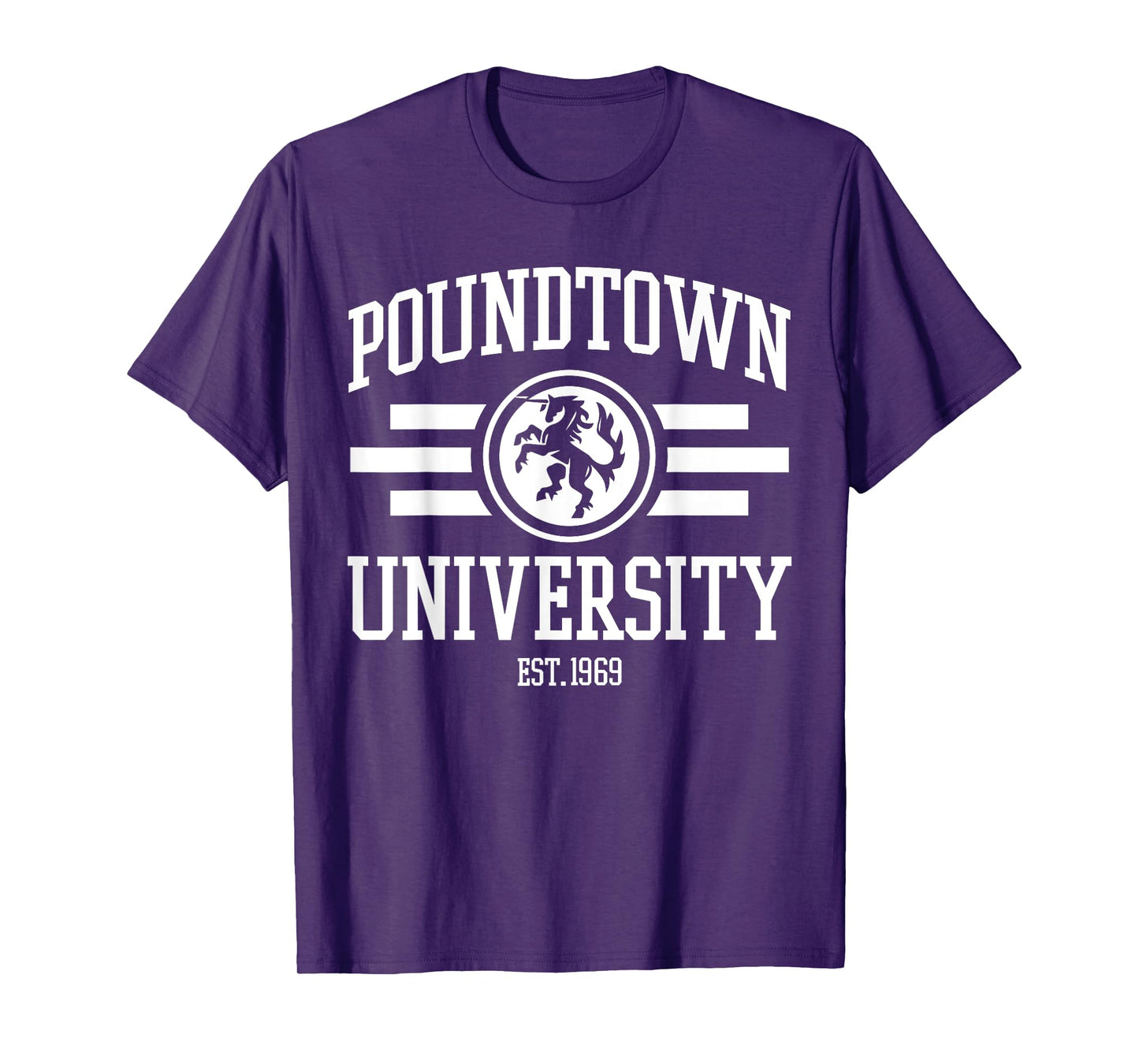Funny Gym Humor Pound Town University Gym and Lifting Lovers T-Shirt