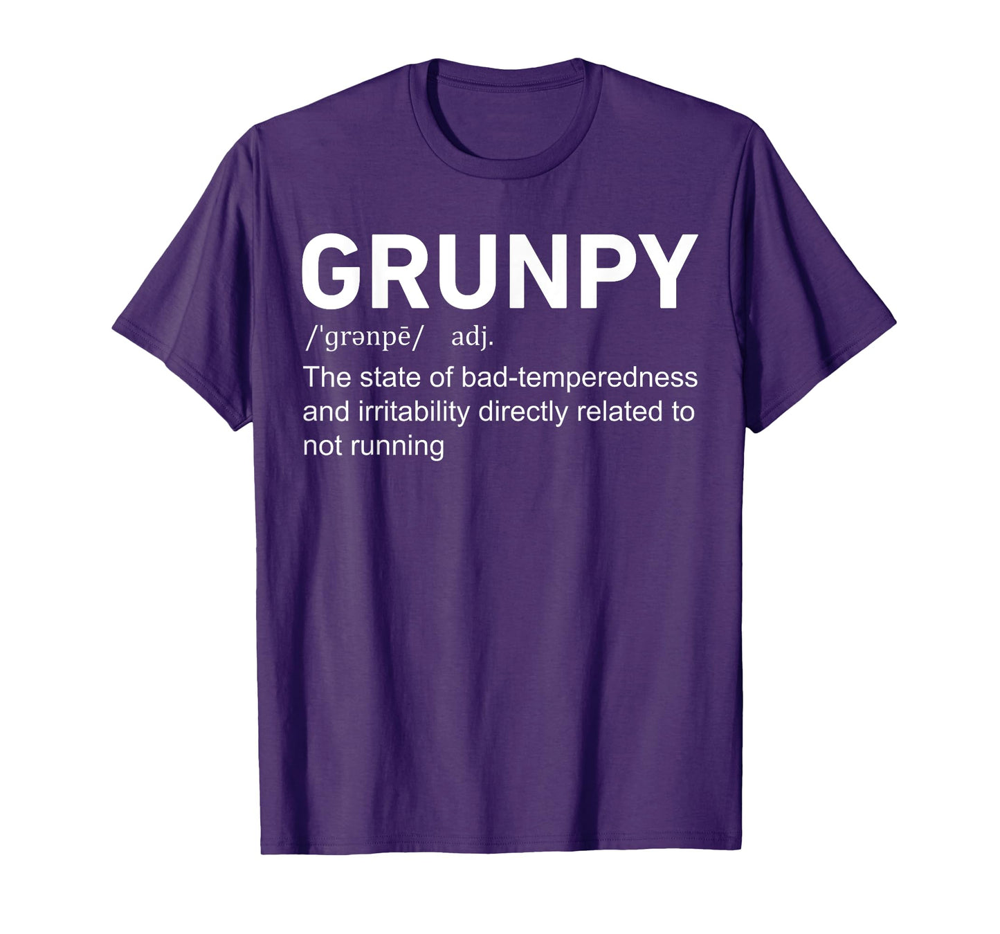 Runner Race Sports Lovers Running Men Women Gift Funny Grunpy Definition Running Runner Gag T-Shirt