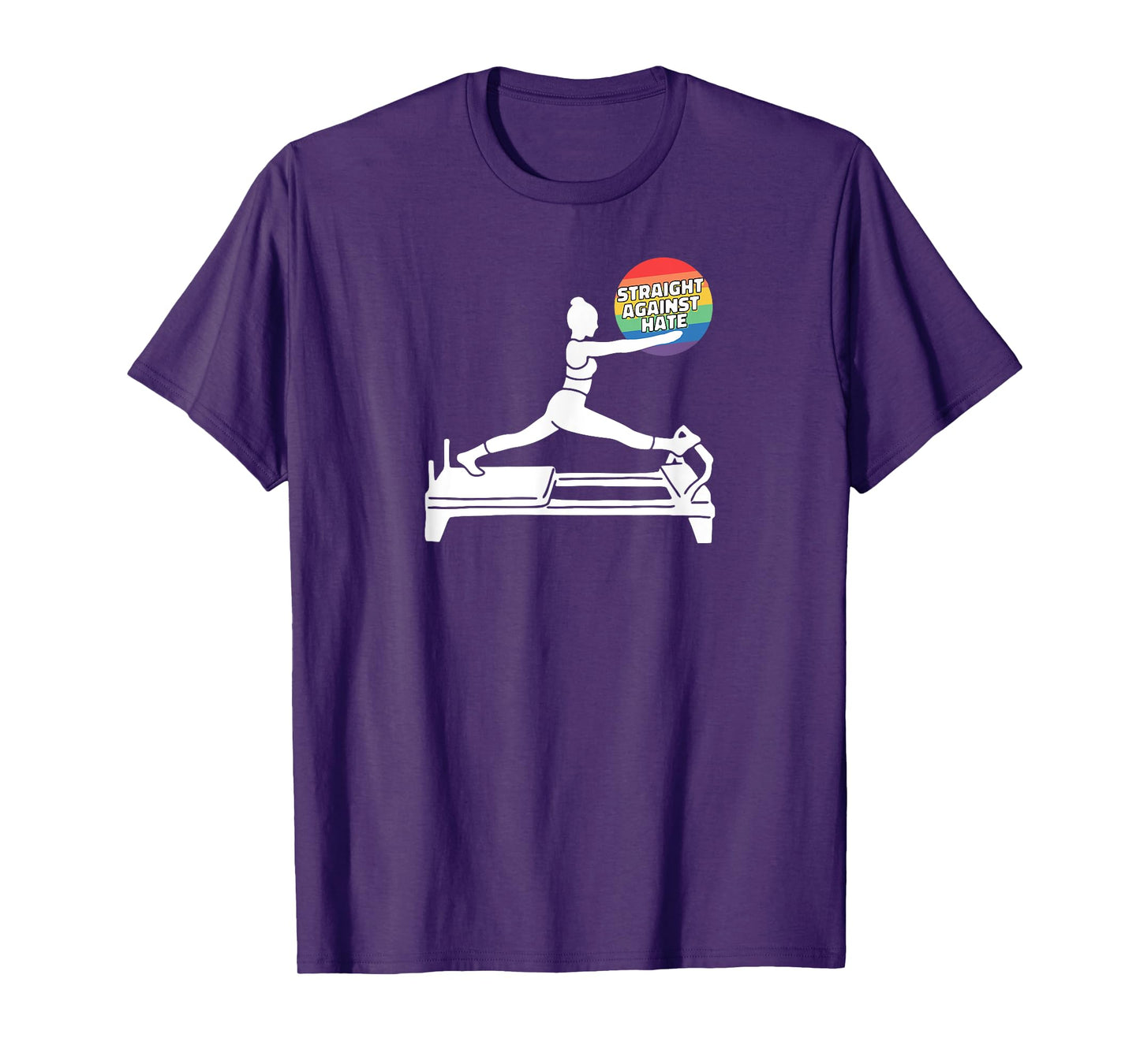 Funny Reformer Pilates with LGBT rainbow flag T-Shirt
