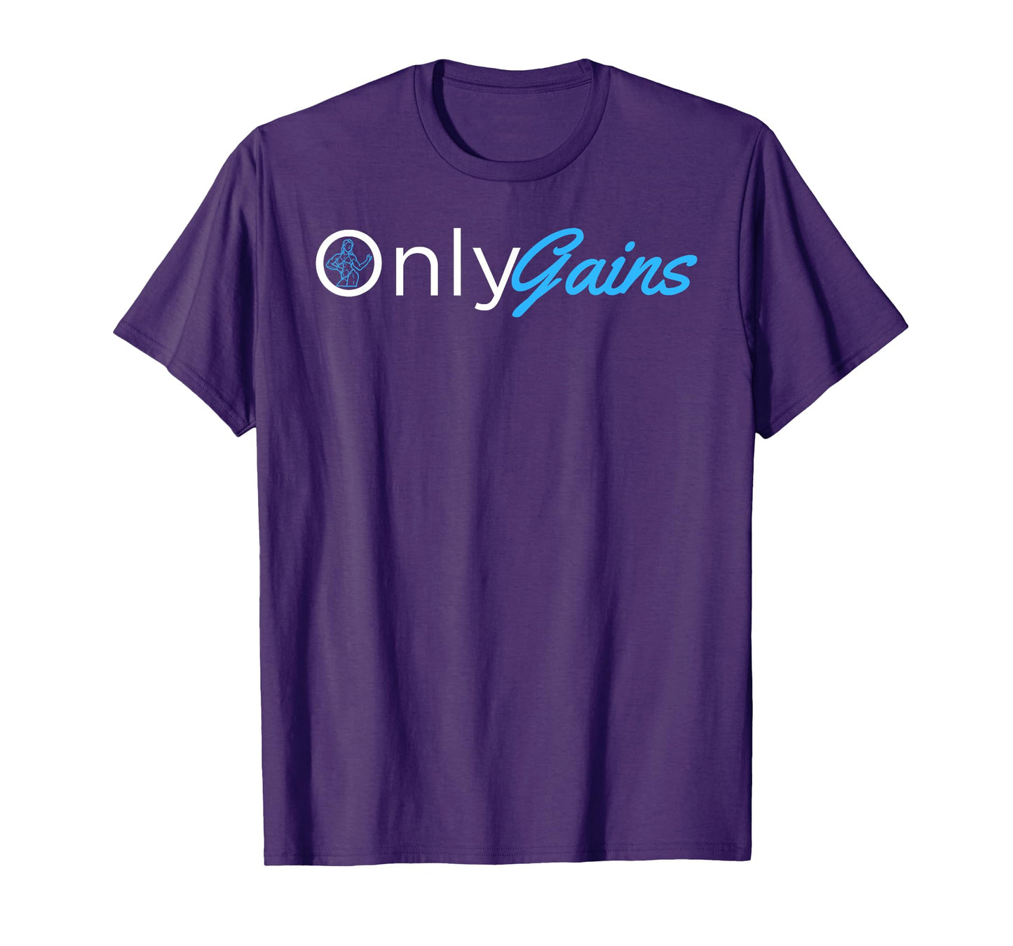 Only Gains - OnlyGains Funny Women's Fitness Bodybuilding T-Shirt