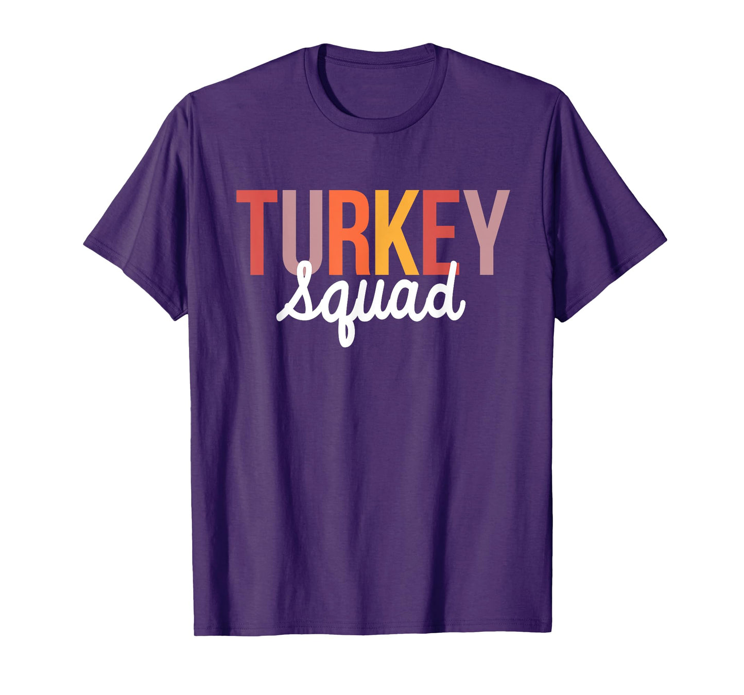 Retro Turkey Squad Funny Thanksgiving Family Matching Group T-Shirt