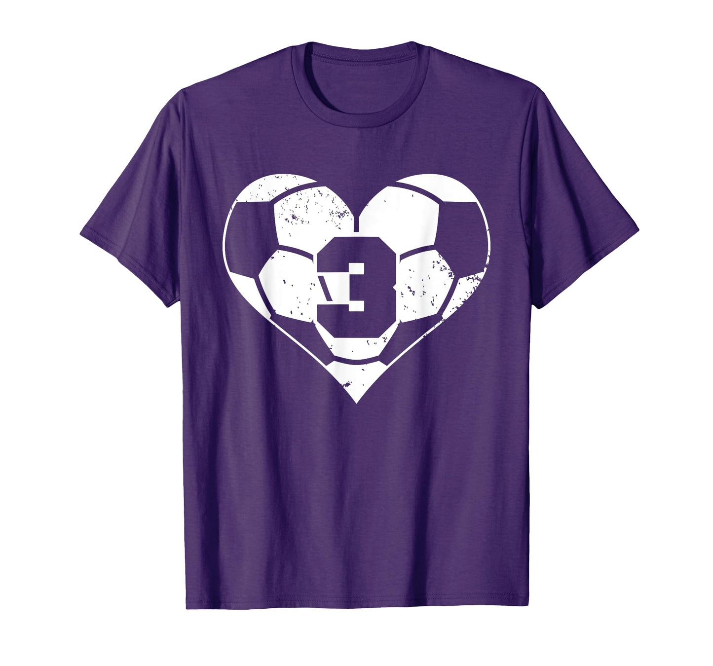 Soccer Number 3 Jersey Funny Soccer Heart Game Day T-Shirt
