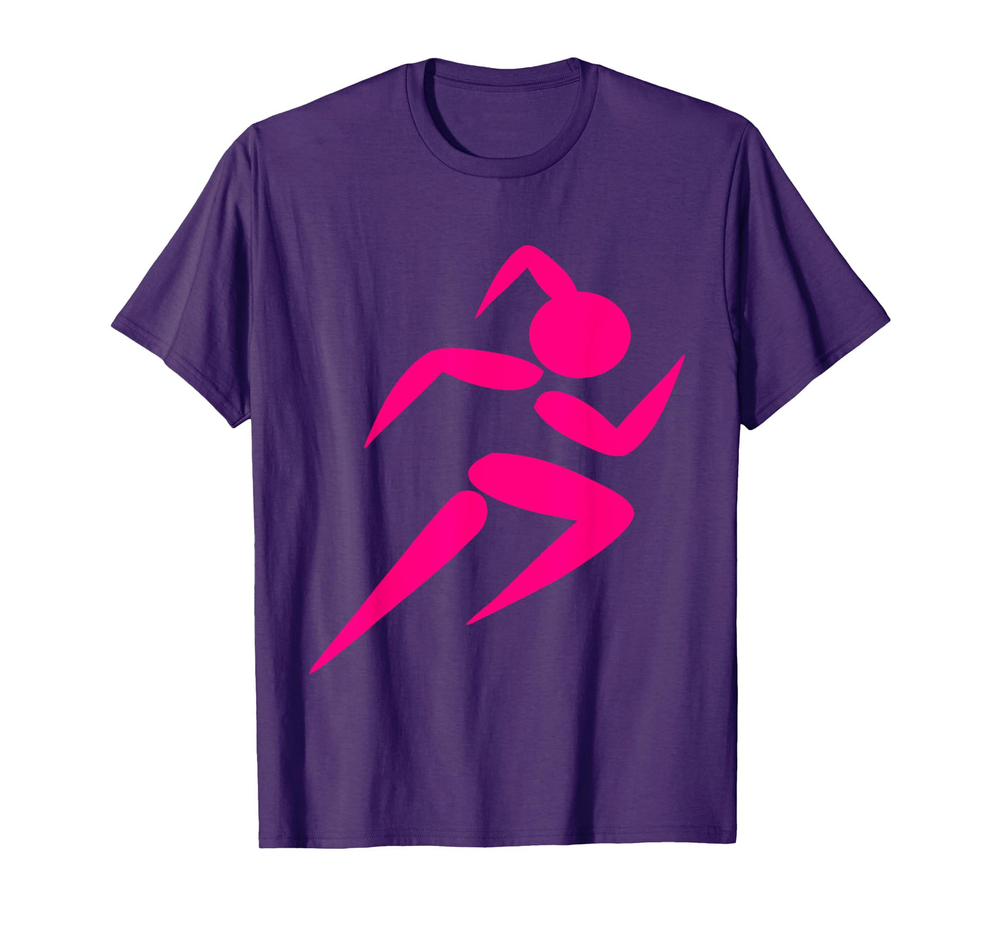 Running Girl T-Shirt Athletic Gym Track & Field Graphic Tee T-Shirt