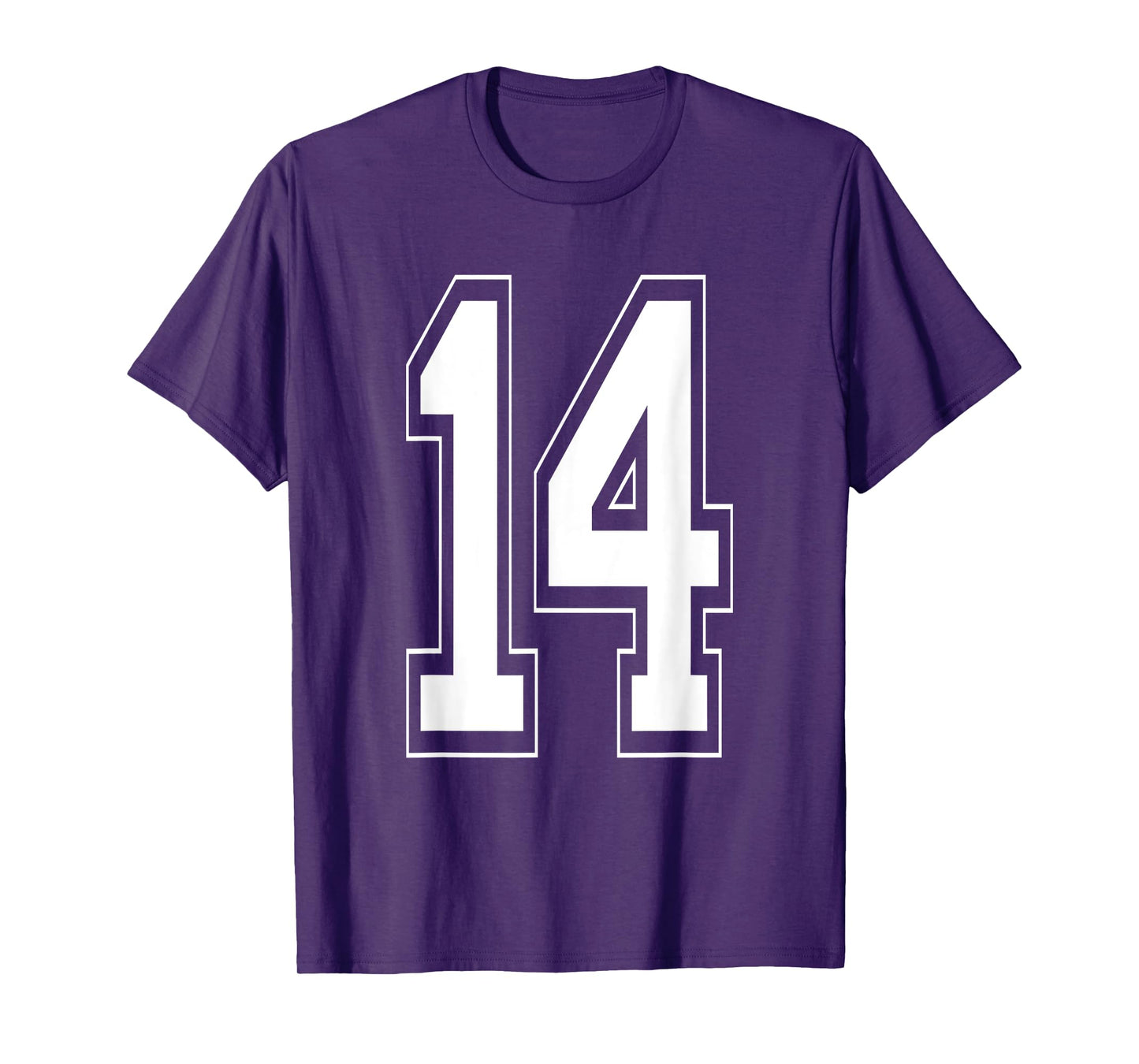 Number 14 TShirt Baseball Football Soccer Numbered Jersey T-Shirt