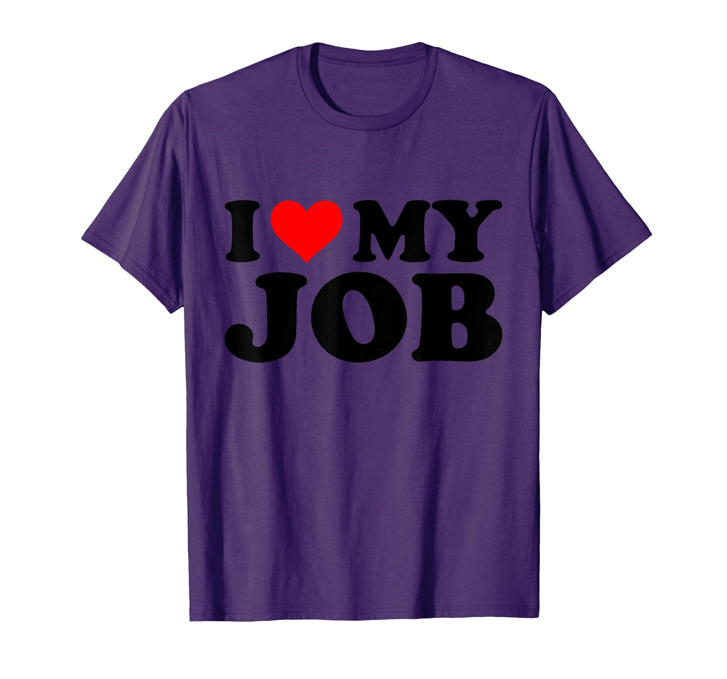 I Heart My Job Funny Red Heart Tops & Gifts Unisex-Adults T-Shirt Grey Small