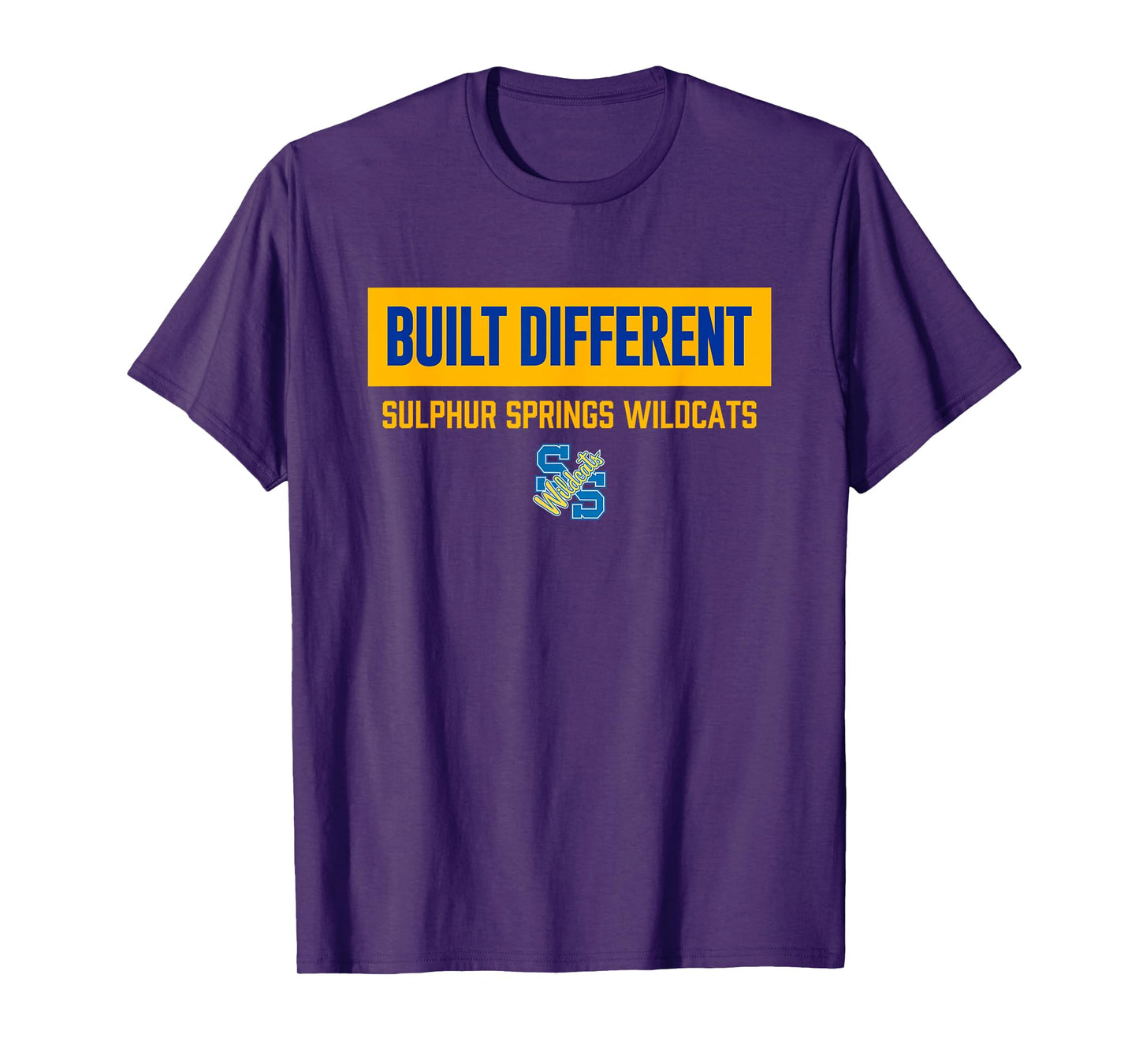 Sulphur Springs Wildcats Logo Built Different HS T-Shirt