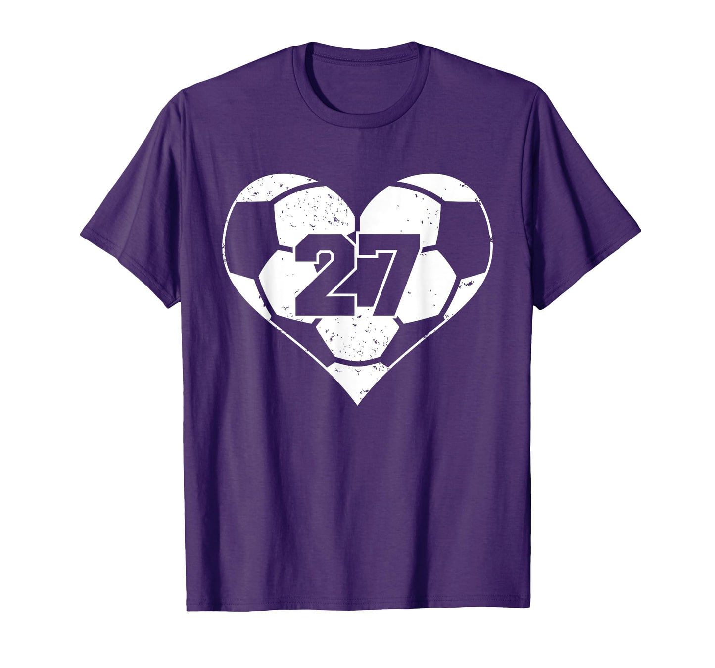 Soccer Number 27 Jersey Funny Soccer Heart Game Day T-Shirt