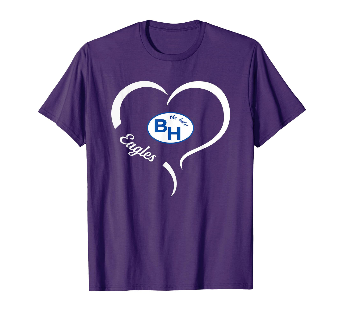 Barbers Hill Eagles Logo Half Heart Slogan HS T-Shirt