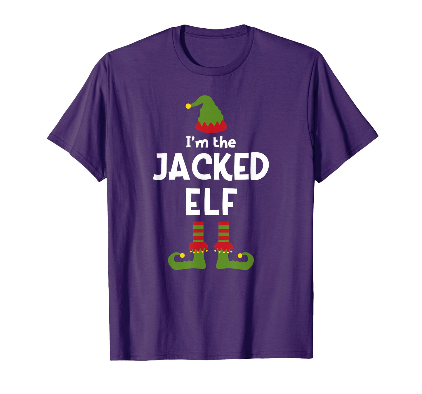 Fitness Elf T-shirt Weight Lifting Christmas Party Pajamas T-Shirt