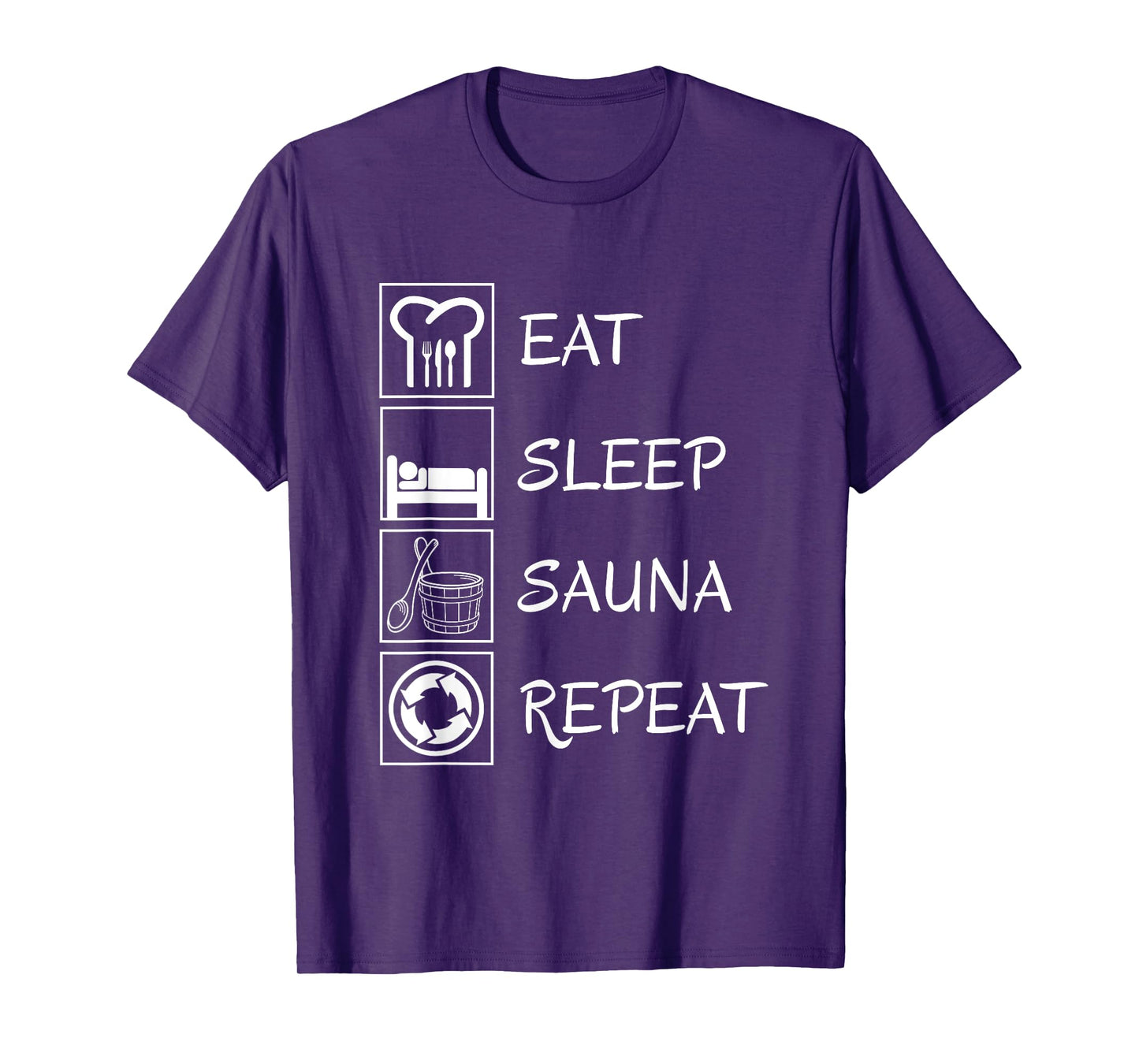 Sauna Repeat Wellness Gift for Thermal Bath Spa Relaxation T-Shirt