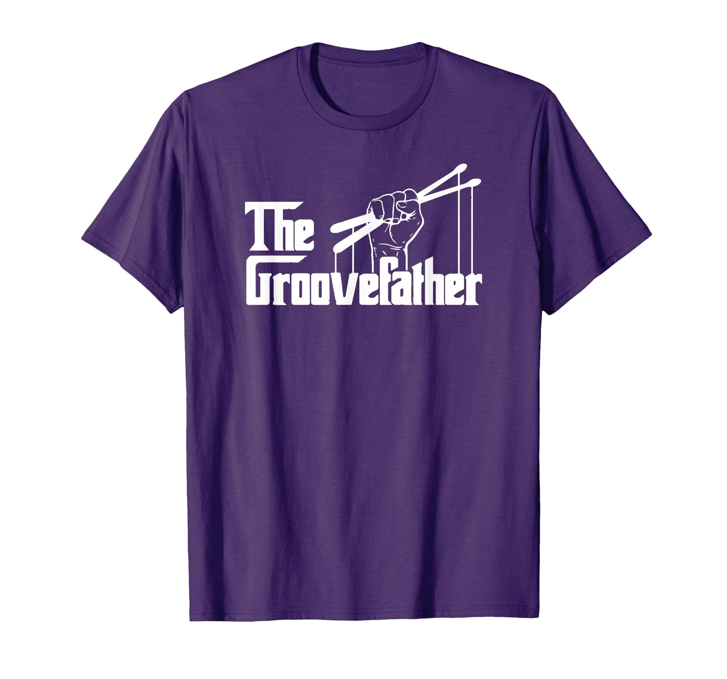 The Groovefather Vintage Drums Drumming Band Drummer T-Shirt