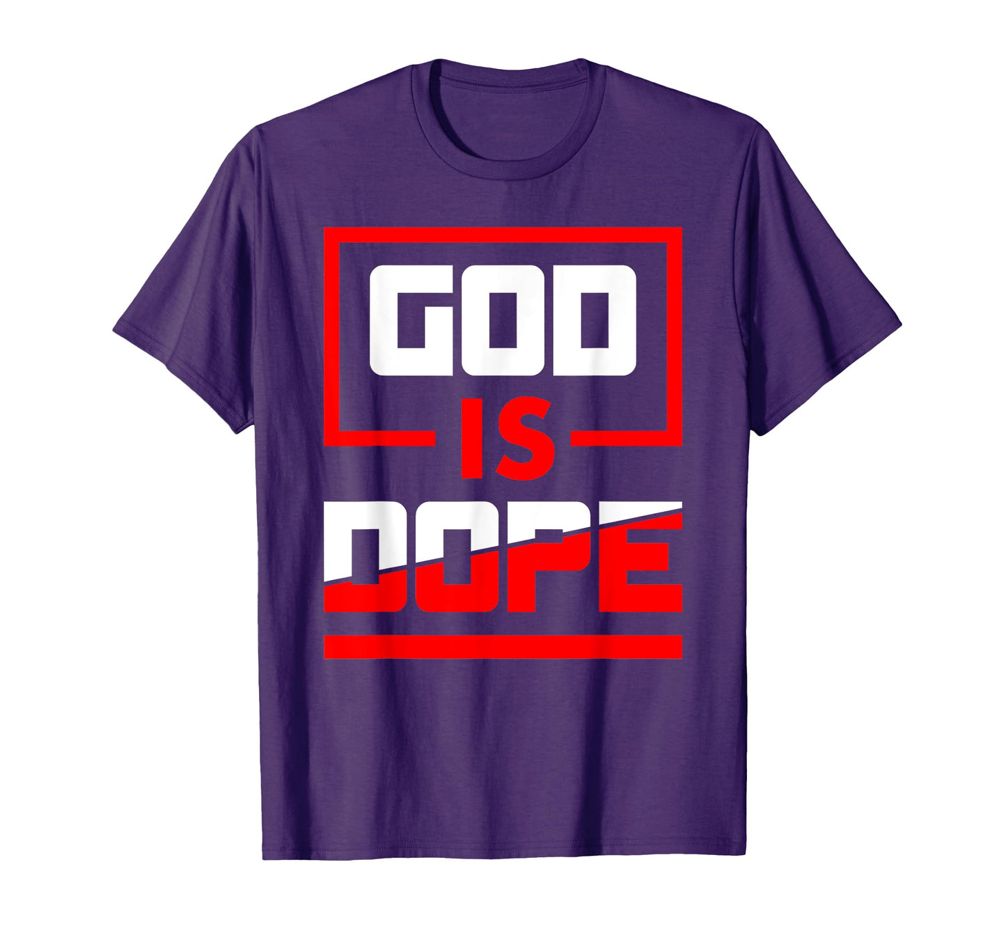 Christian and Jesus Gift God is Dope Unisex-Adults Black T-Shirt