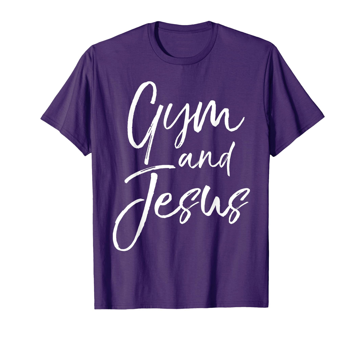 Cute Christian Workout Gift for Women Funny Gym and Jesus T-Shirt