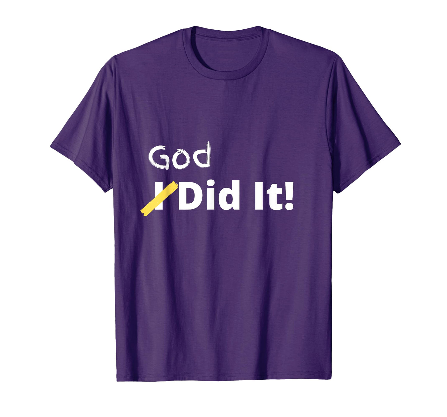 Cunningham God Did It Christian Unisex T-Shirt Black Small Letter Print