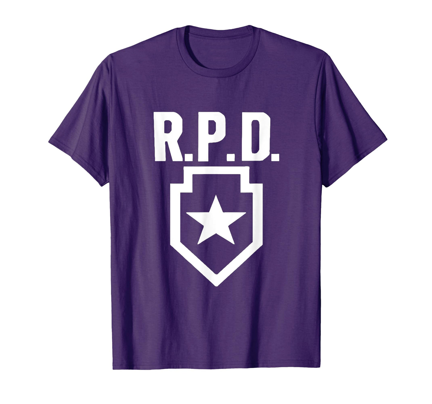 Classic Videogame T-Shirts Racoon City RPD Logo T-Shirt, Small, Black