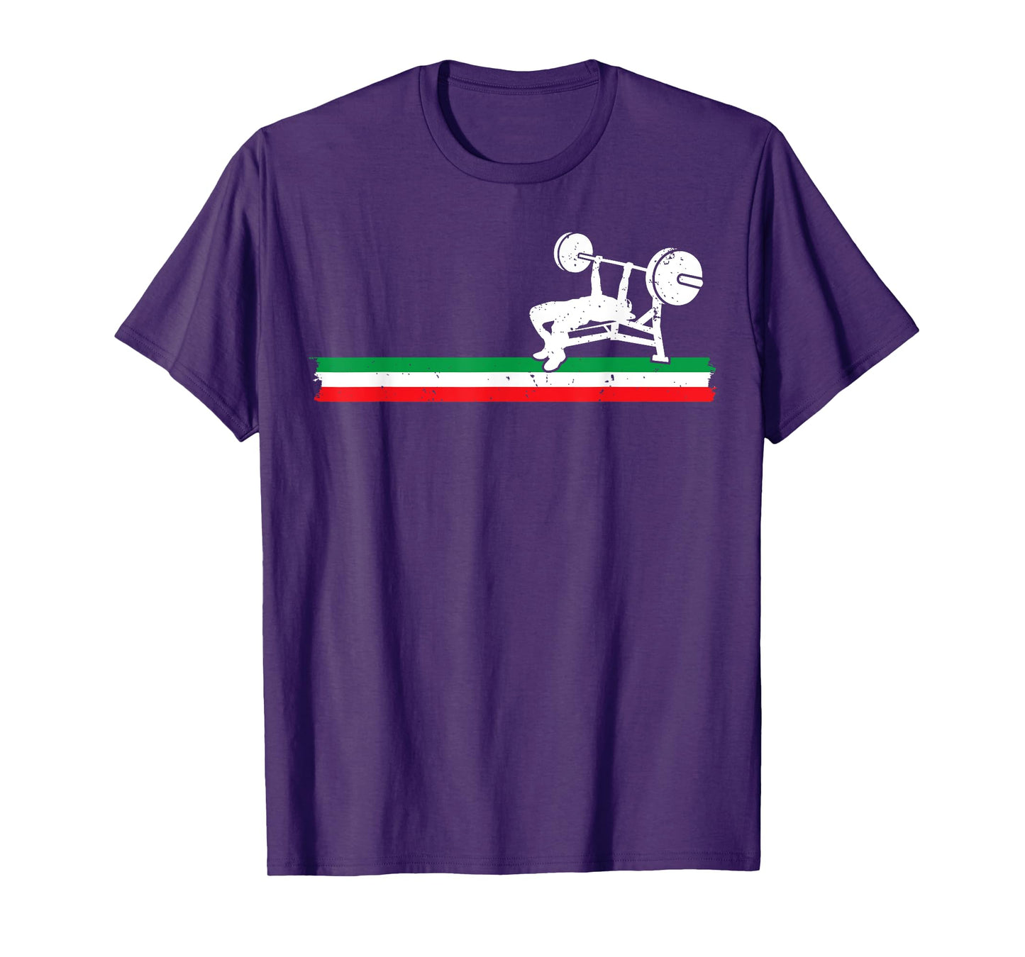 Weightlifting Italian Benchpress Italy Flag Weightlifter T-Shirt